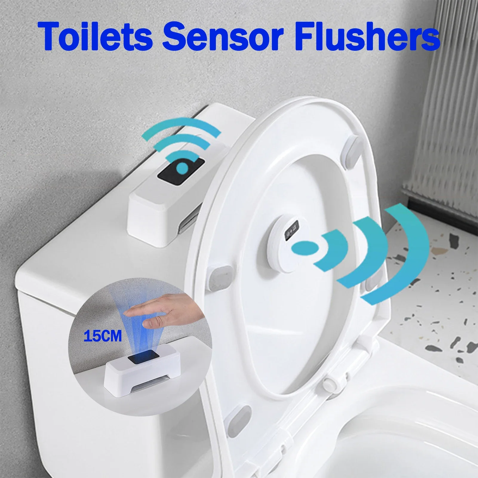 

Touchless Toilet Flush IR Sensing Toilet Flush Sensor Aid Toilet Motion Sensor Automatic Flush Button On-Touch Flush Switch