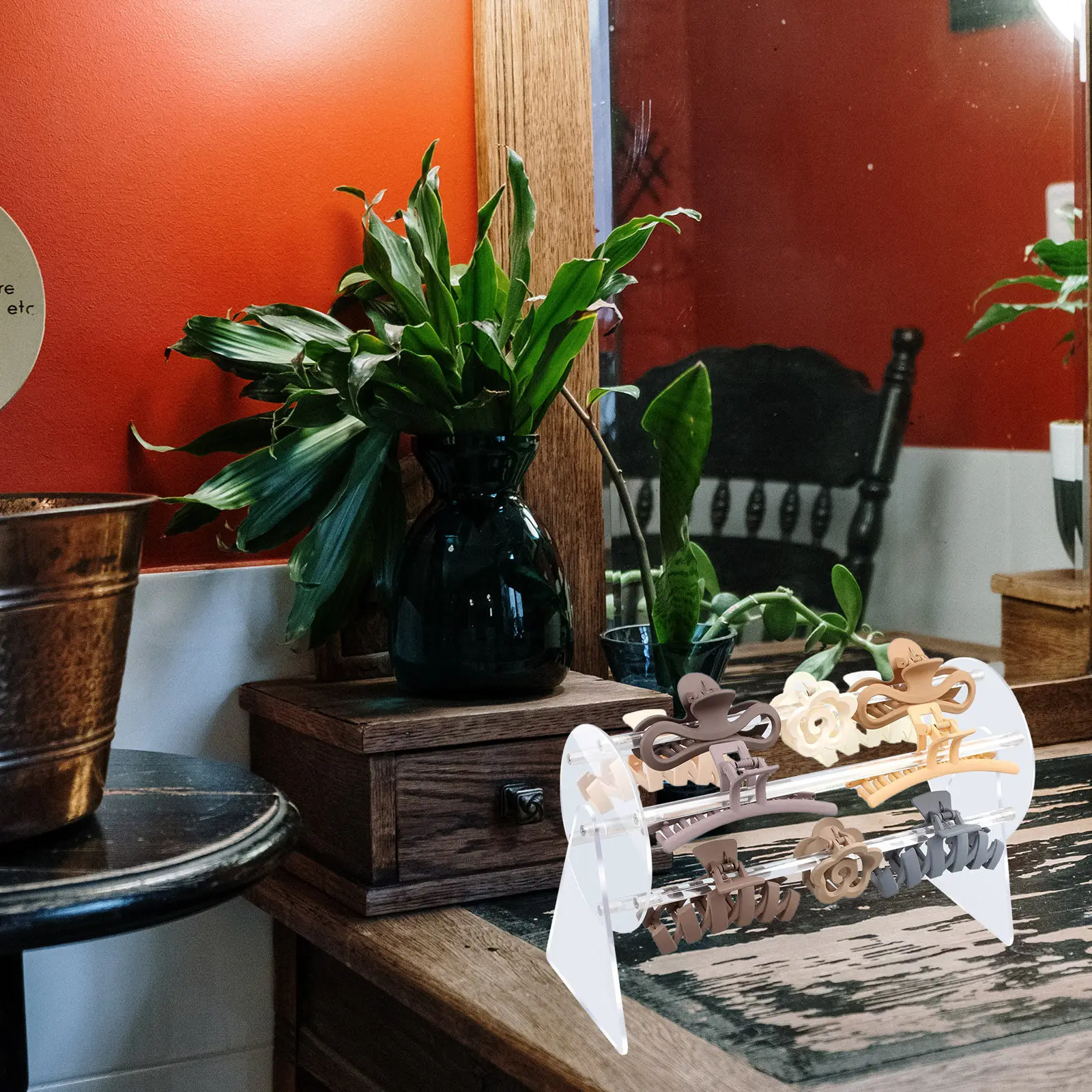 

Rotating Acrylic Headband Holder Clip Organizer Hairband Display Stand Bracelet Organizer Jewelry Display Rack