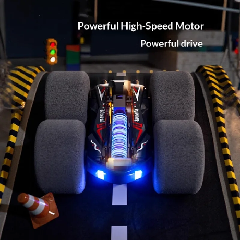 CR RC Stunt Car Sponge Tires 24Ghz Rechargeable Double Sided 360 Degree Rotation Tumbling Shock Resistant Indoor Outdoor Adults