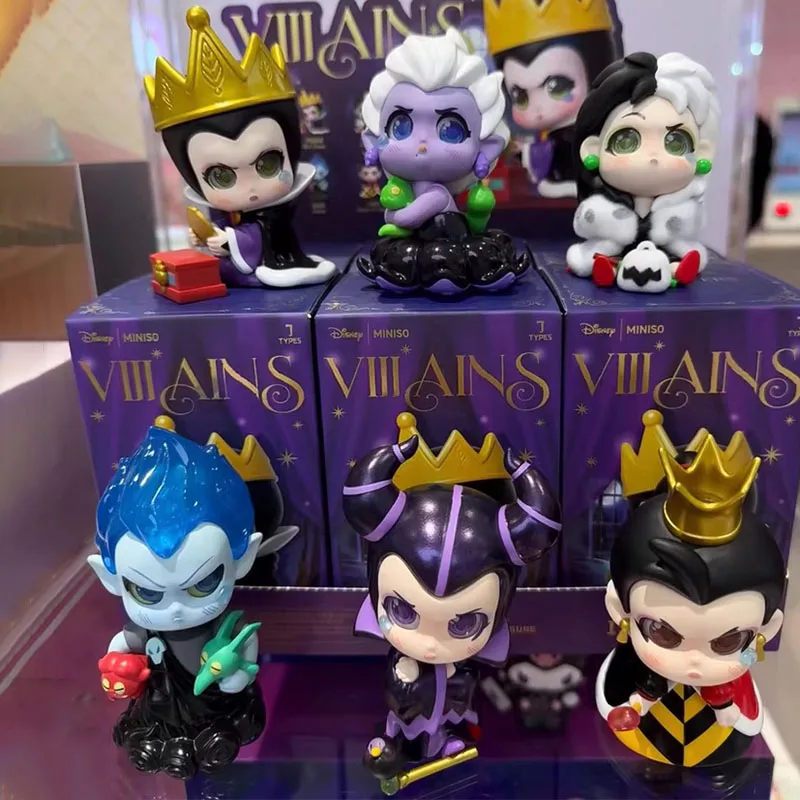 

Disney Surprise Blind Box Villains Series Аниме Периферийная фигурка Злая Королева Круэлла Урсула Hades Малефисента Gk Модная игрушка в подарок