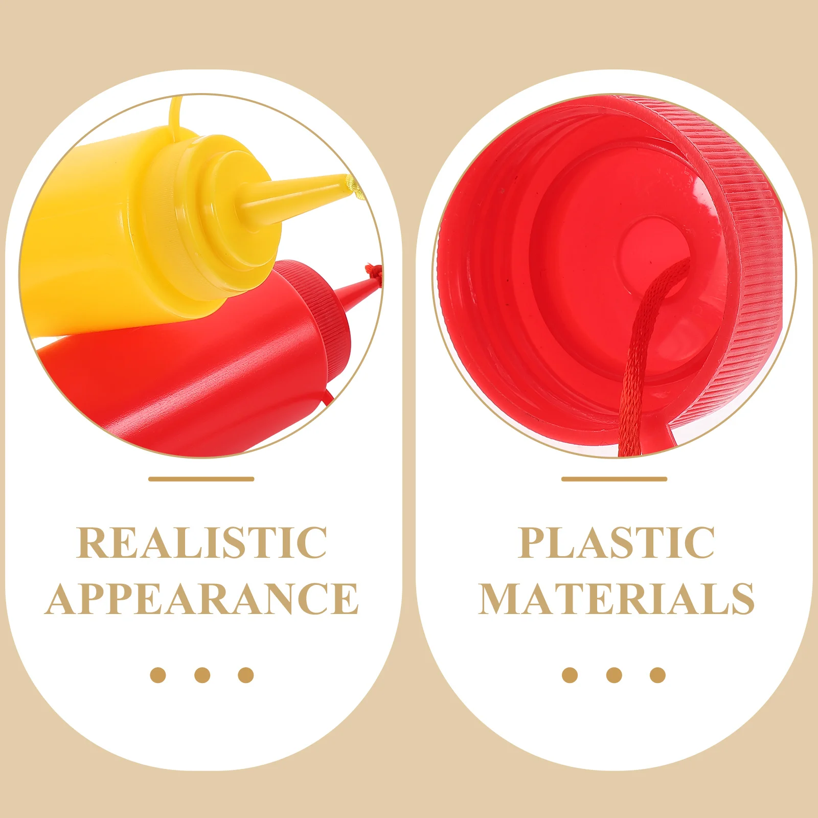 2 Pcs Prank Toy for Kids Tomato Sauce Toys Ketchup Wear-resistant Fake Bottle Plastic Mustard Child