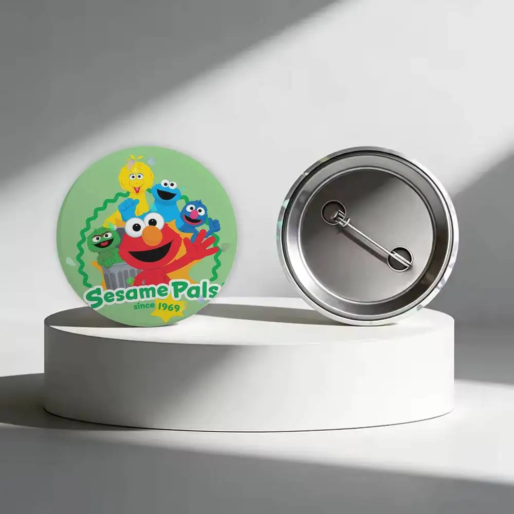 S-Sesame Street cartoon Button Pins Backpack Clothing Decor Brooch Badge Jewelry Gifts