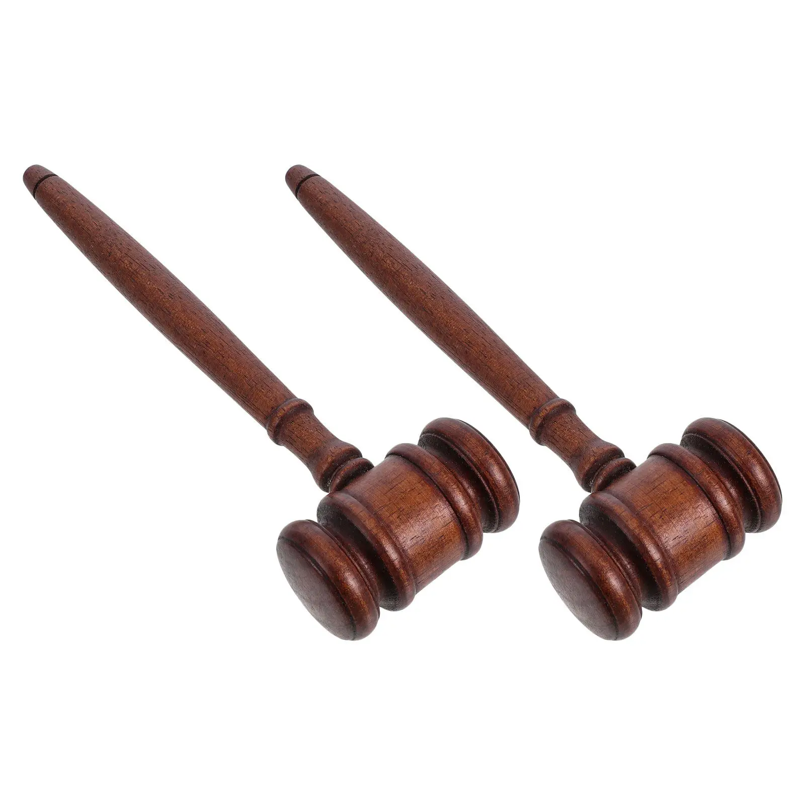2Pcs Courthouse Wood Gavels Solid Wood Judge Hammer Auctioneer Hammer Ergonomic Balanced Courtroom Meeting Decor Mini Wooden