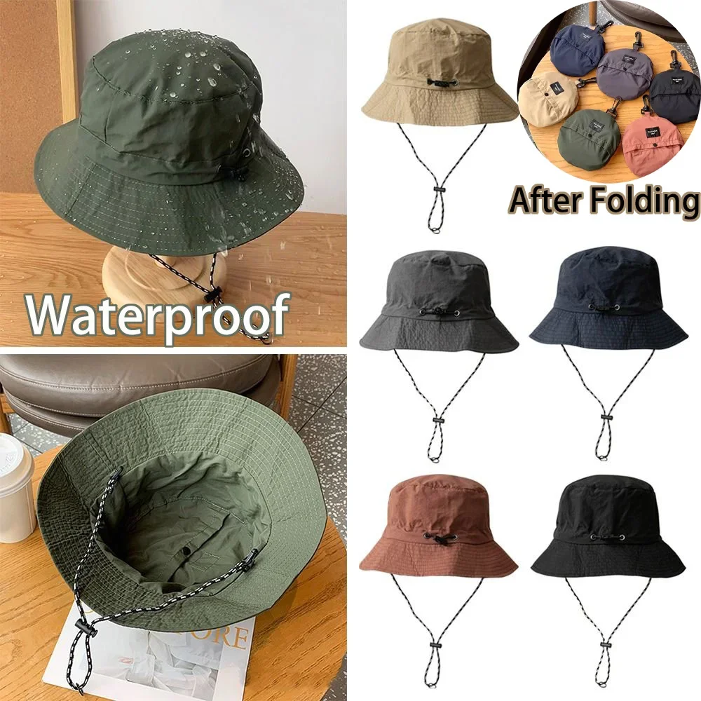 

1Pc Fisherman Hat Women Men Foldable Waterproof Fast Dry Summer Sun Anti-UV Protection Camping Hiking Mountaineering Outdoor Cap