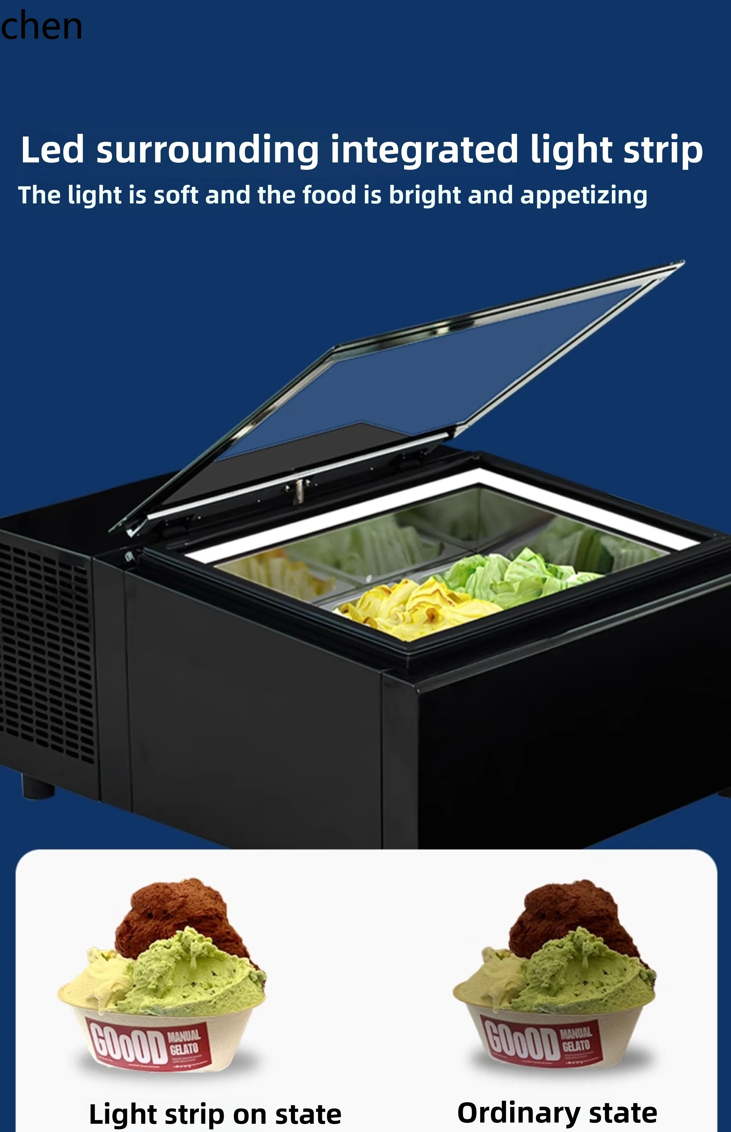 Vetrina per gelato ZML Piccolo congelatore per gelato commerciale da tavolo