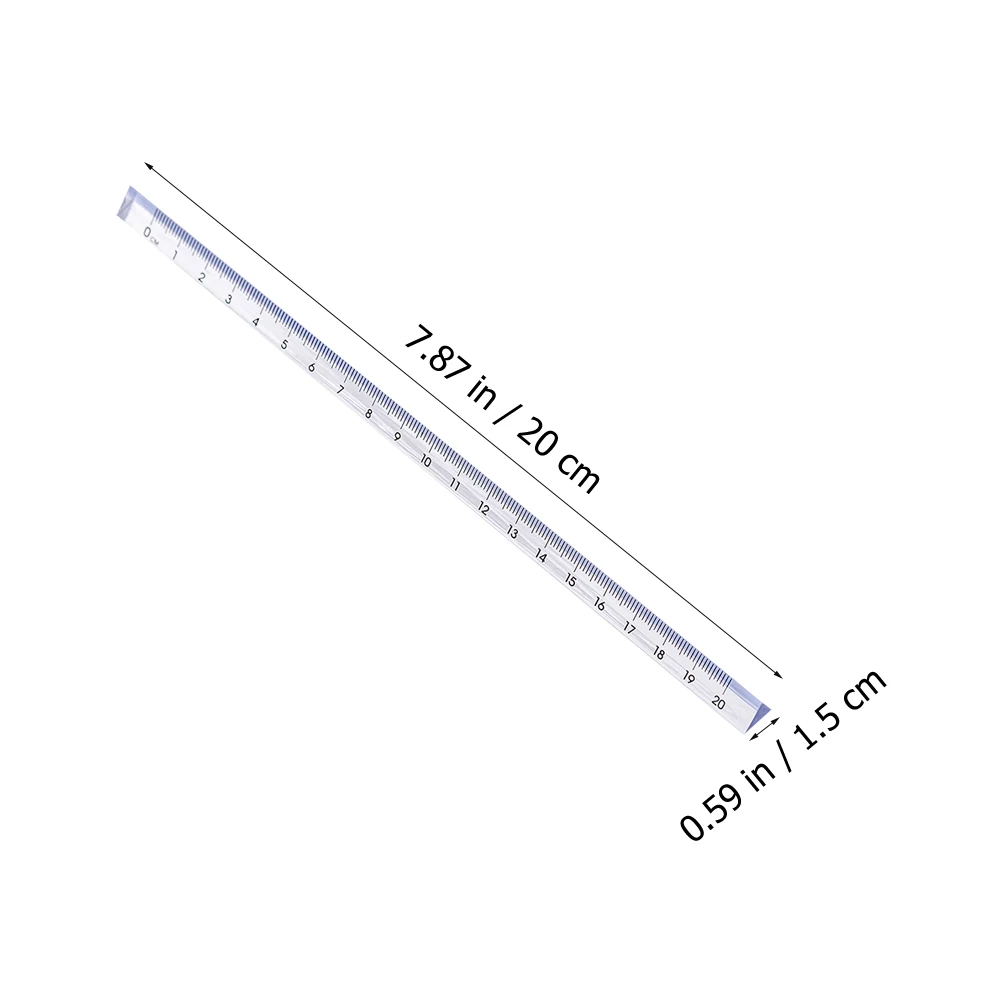 10 Pcs Ruler Scale Measuring Straight Transparent Architecture Clear Drafting Plastic Drawing Student