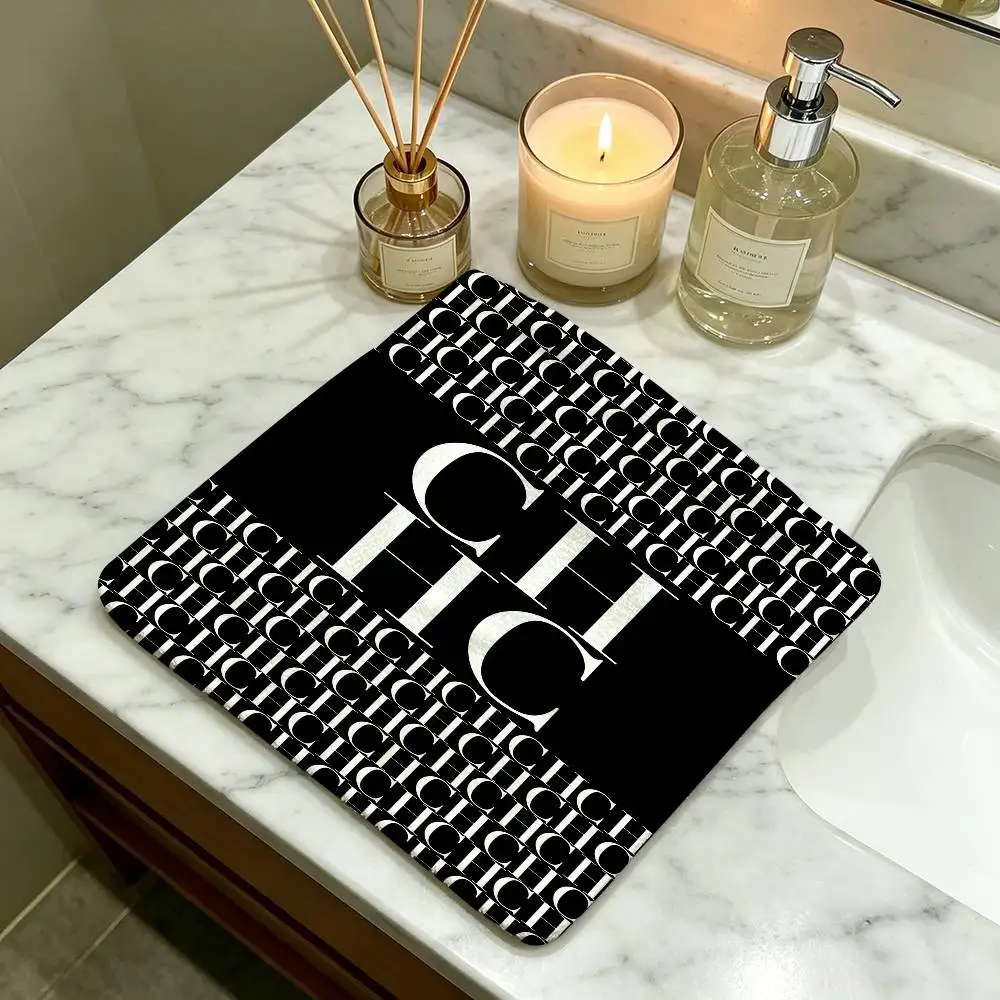 C-CarolinaS Fashion H-HerreraS Hanging Kitchen Towel, Polyester Cotton Fabric, Absorbent Hand Wiping Towel for Home Dormitory