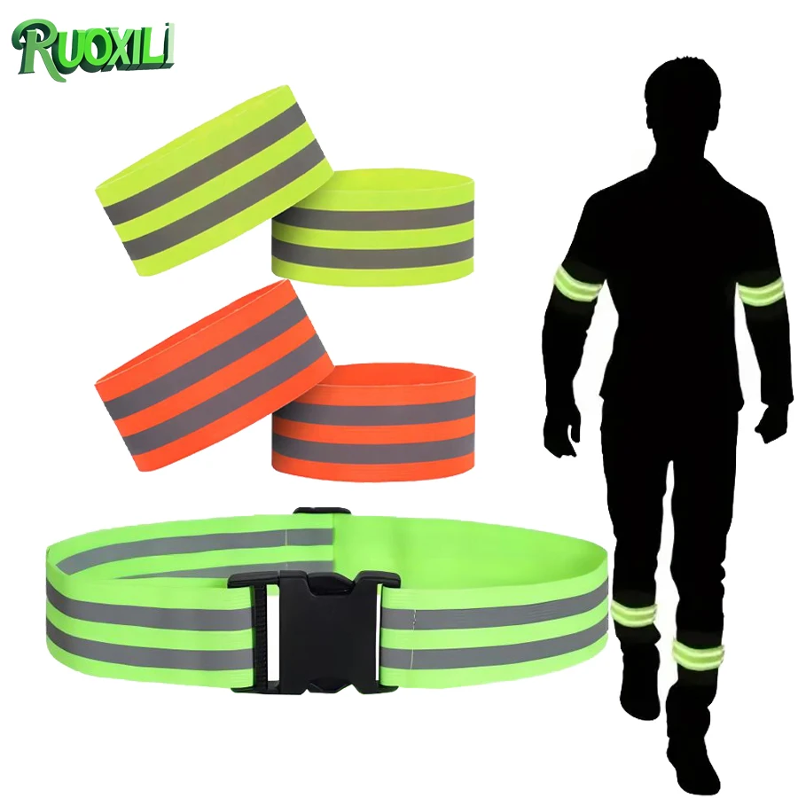 

Reflective Armbands,Comfortable Snap Design for All-Season Safety,Night Safety Gear|Visibility Enhancement|Secure Fastening