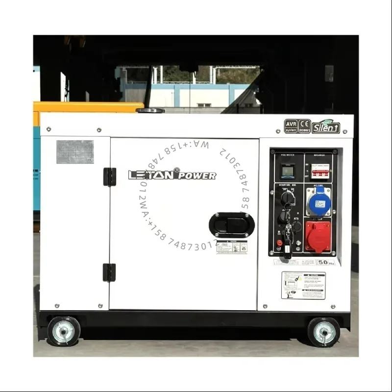 LETON POWER Soundproof Silent Die sel Generator 220v/380v 60hz 3phase Generator Standby 10kw Die sel Generator for Jamaica
