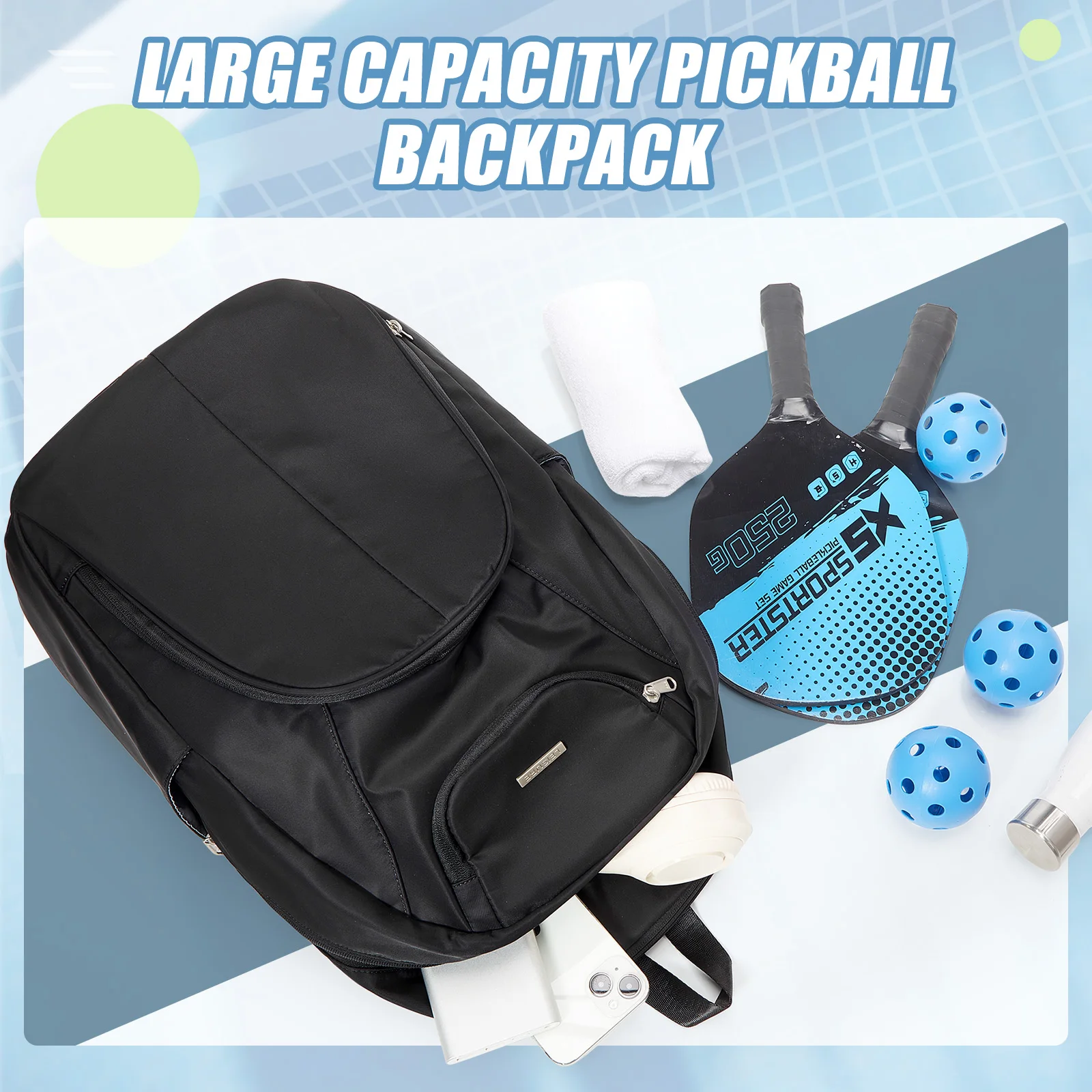 Tennis Bag Tennis Backpack 2 Rackets for Women Men Large Bags with Muilt Pocket Shoe Compartment Sports Backpack Travel Backpack view 5