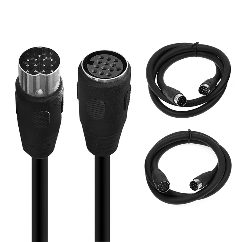 

1M DIN 13Pin Cable Male To Female 13-Pin Extended Cable, Large 13P Cable Beauty Equipment Line Stage Atomizer Cable Black Cable