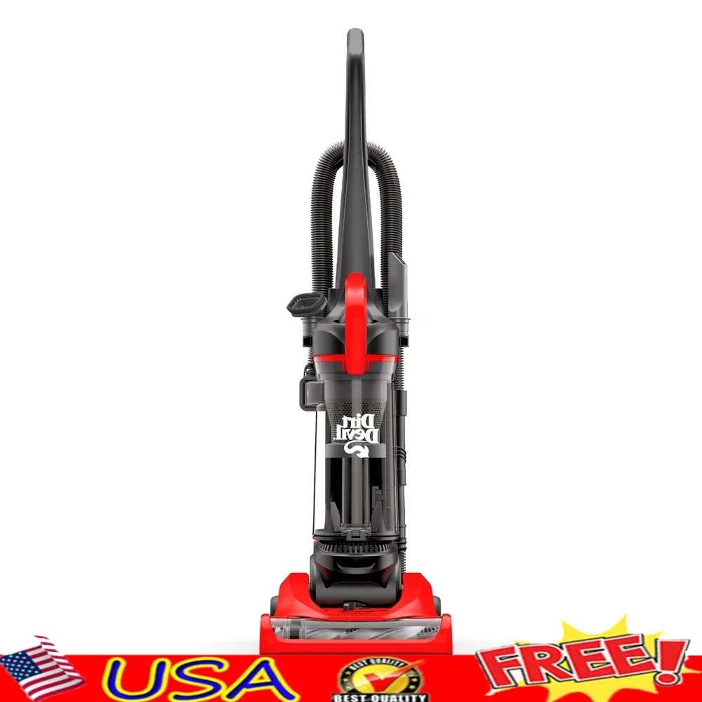 

Multi-Surface Bagless Upright Vacuum Cleaner with Powerful Suction Extension Wand Dusting Brush Crevice Tool Lightweight Design