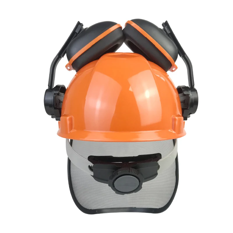 

ANT5 HDPE Pro Forestry Chainsaw Safety Helmet with Adjustable 27SNR Ear Muffs Mesh Visor