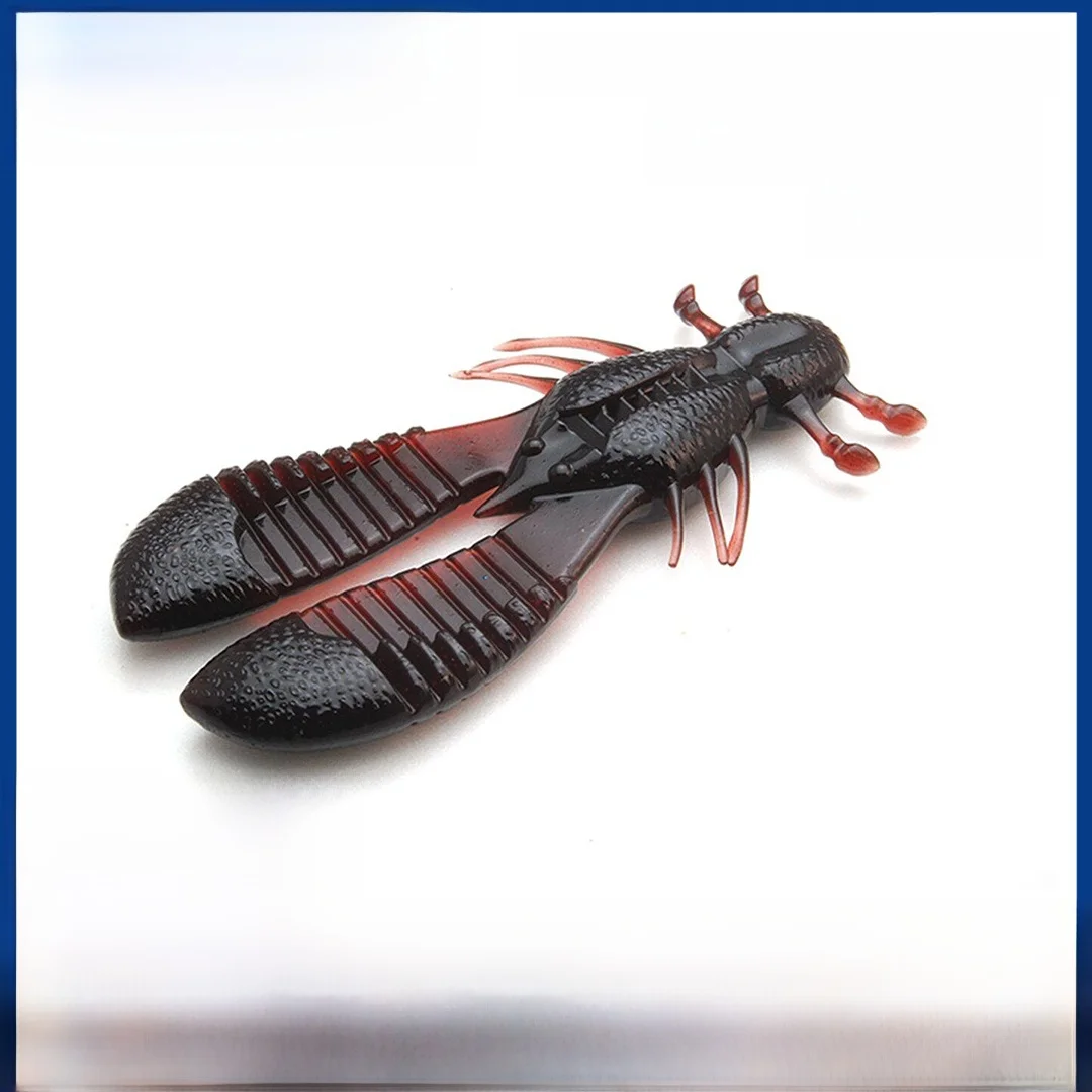 Isca Artificial Macia Raid Powerful Wave Shrimp Egu Chunk Jig Tailing Texas Chicken para Pesca de Bagre e Robalo em Lagos, La...