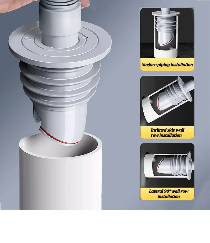 Silicone Bathroom Sewer Seal Ring Kitchen Sink Sewer Pipe Plug Washing Machine Anti-odor Leakage Floor Drain Connector Stopper