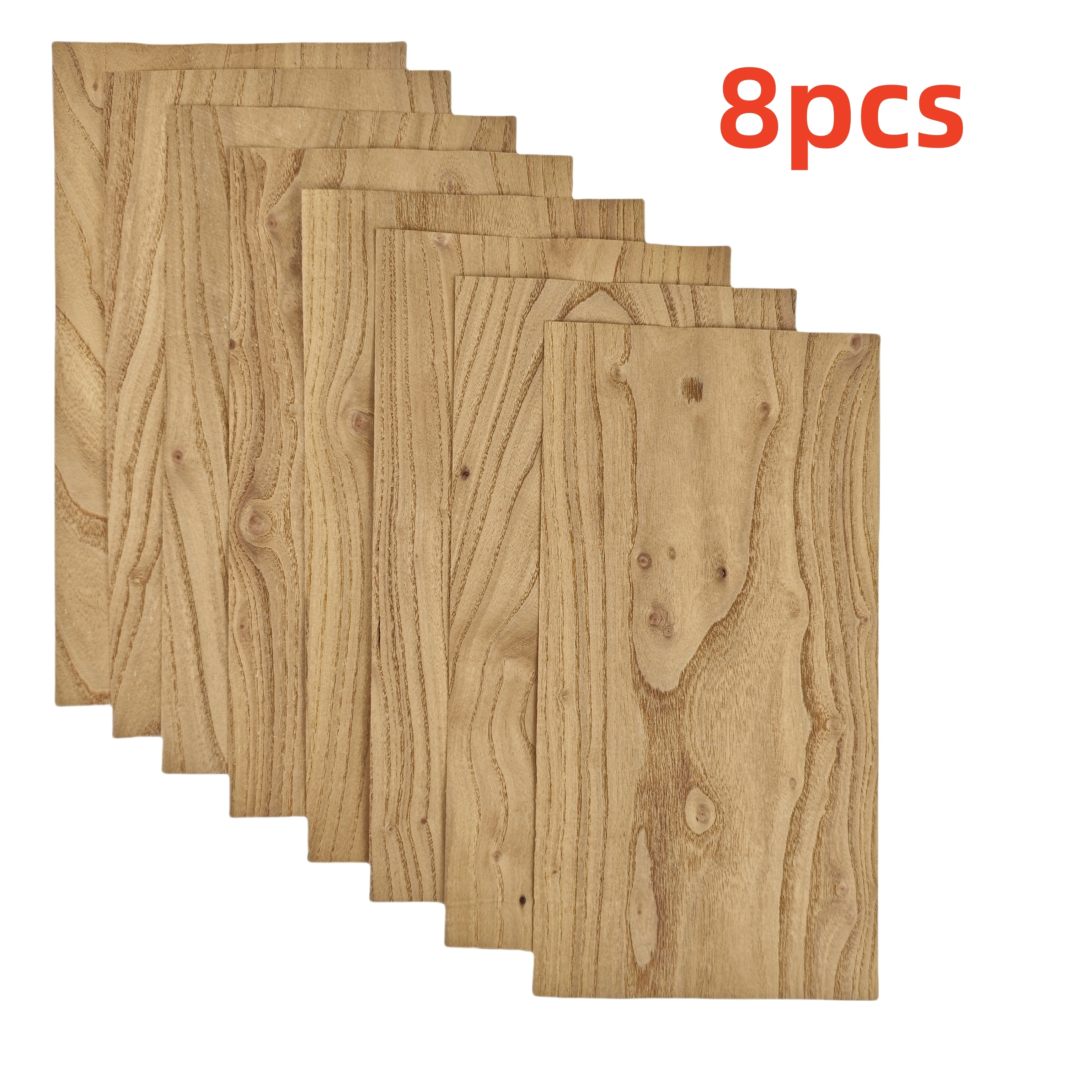 

8pcs 0.5mm Natural elm bark wood veneer thin wood sheets L:300xW:150mm