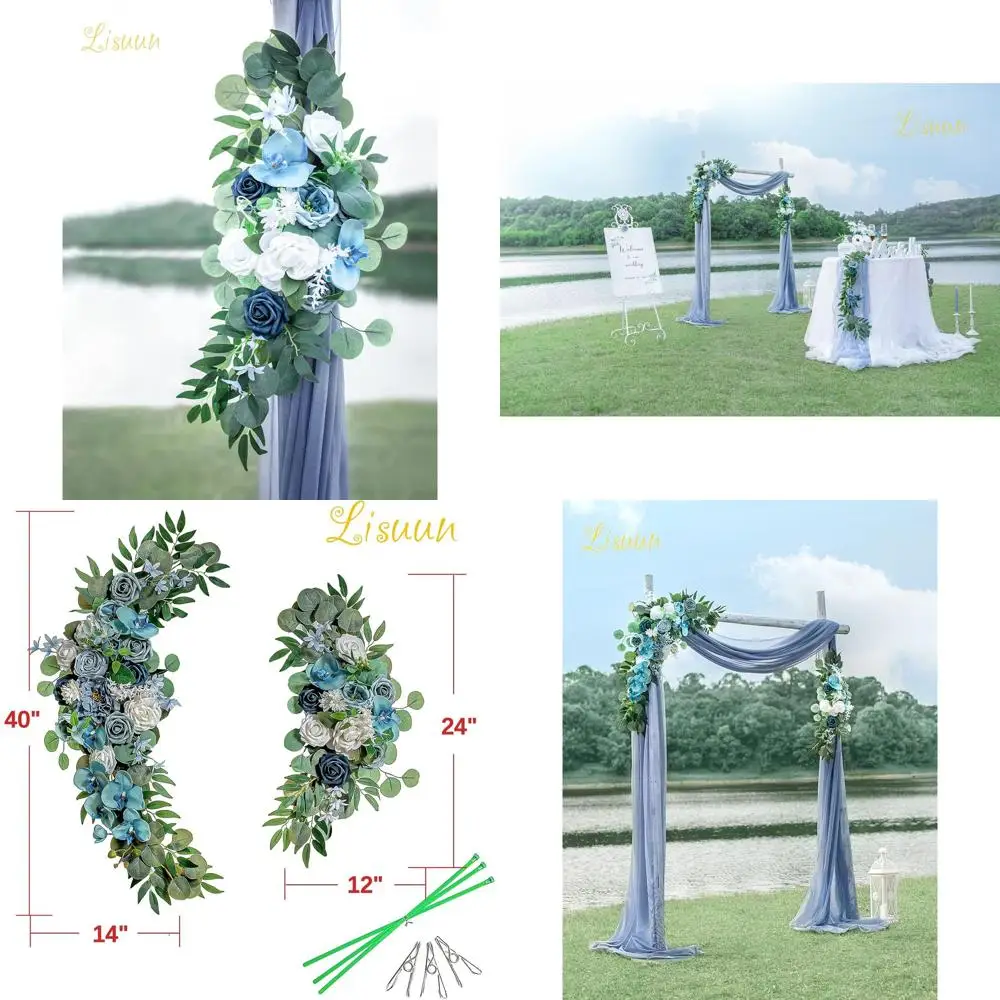 

Double Pack of Large Bohemian Style Wedding Arch Artificial Flower Decorations