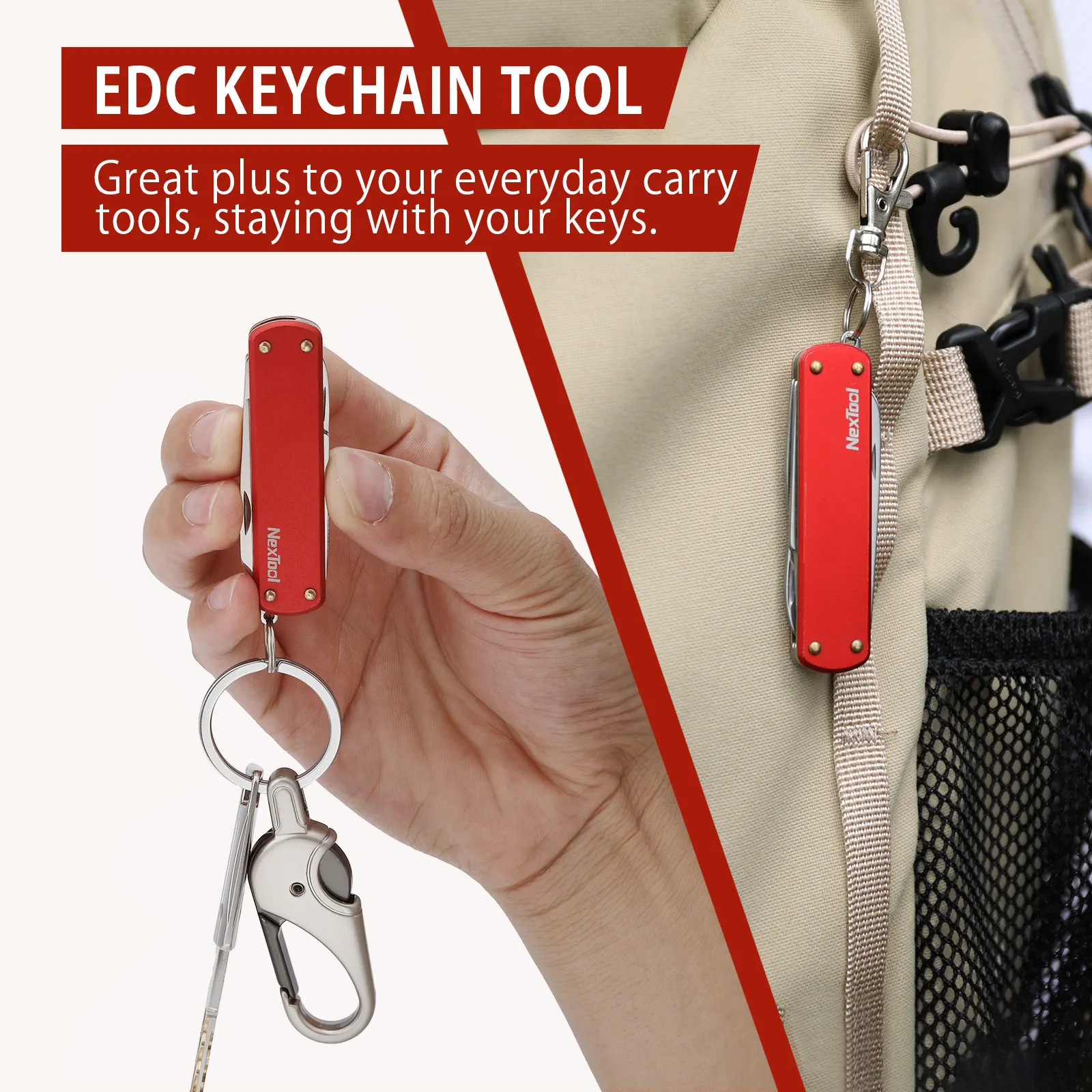 NexTool سكين صغير قابل للطي مقص صغير متعدد الوظائف في الهواء الطلق مفك صغير سكين جيب في الهواء الطلق أداة إبداعية ملف الأظافر #6
