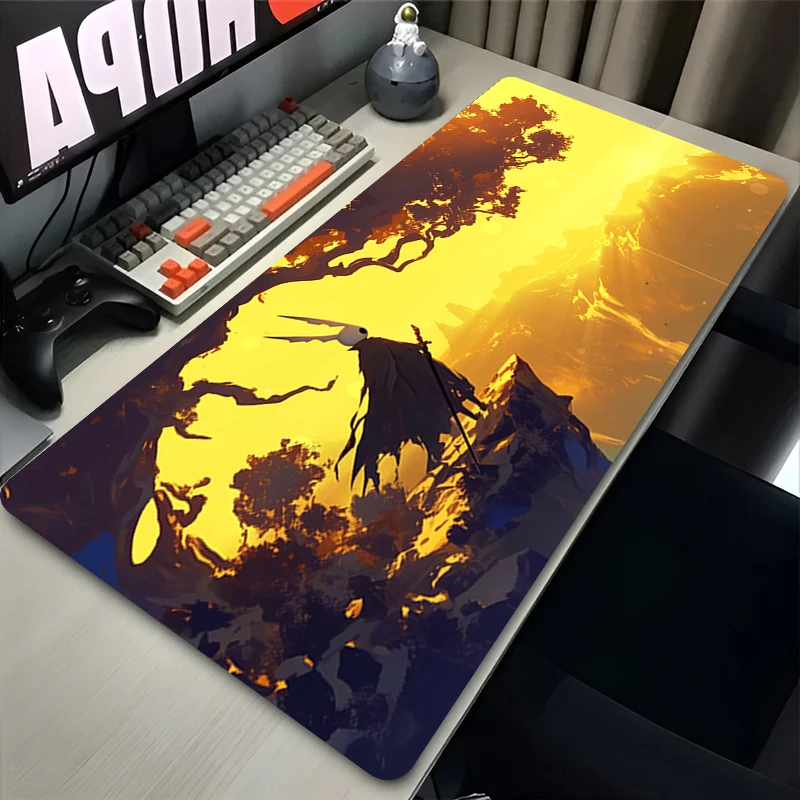 Hollow Knight Anime Gaming Mouse Pad Rubber Computer Mouse Mat for Gamers Desk Keyboard Accessory Gift Mousepad