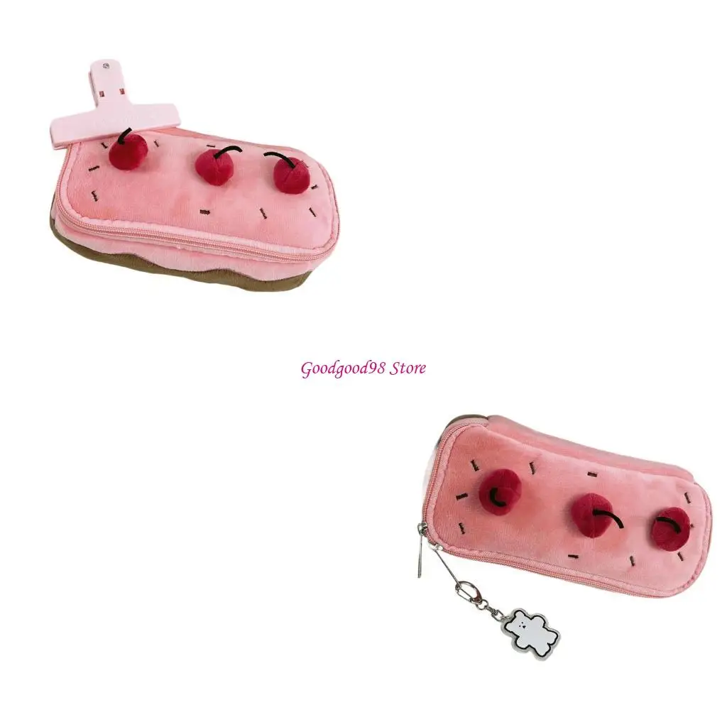 

Cartoon Fruit Cake Pencil Bag Zippered Pencil Pouches for School Supplies