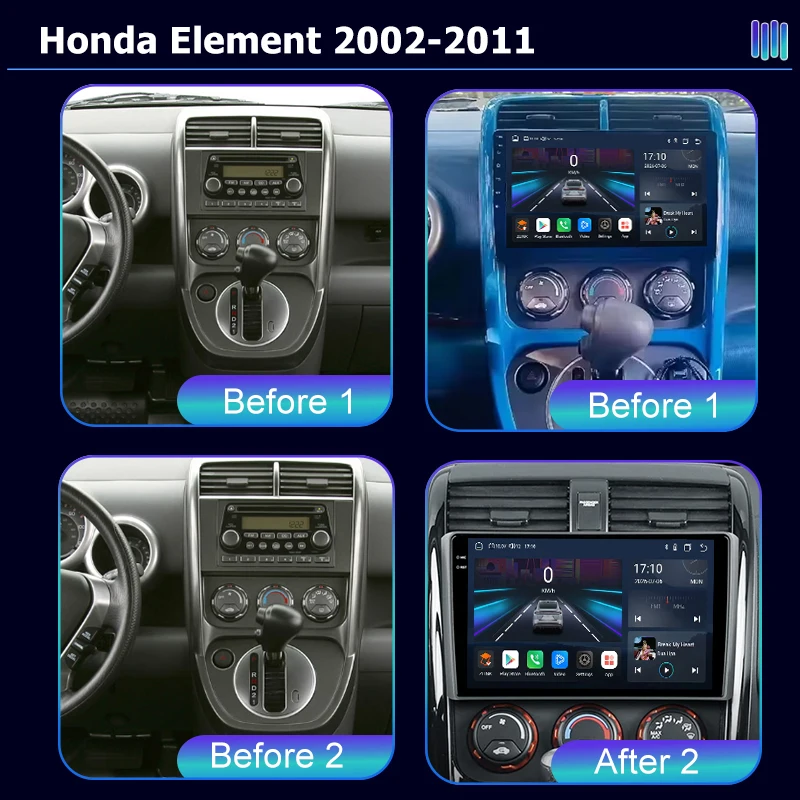 AI VOICE roadivox Android car radio forHonda Element 2002-2011 GPS Navigation video Multimedia Player tape recorder  carplay