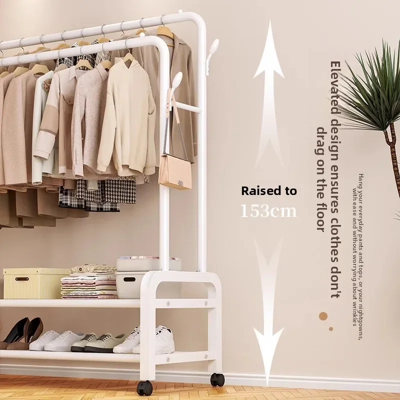 Indoor Home Dormitory Hat Rack Clothes Stand Clothes Rack Stand Simple Floor Standing Clothes Drying Rack Bedroom Balcony