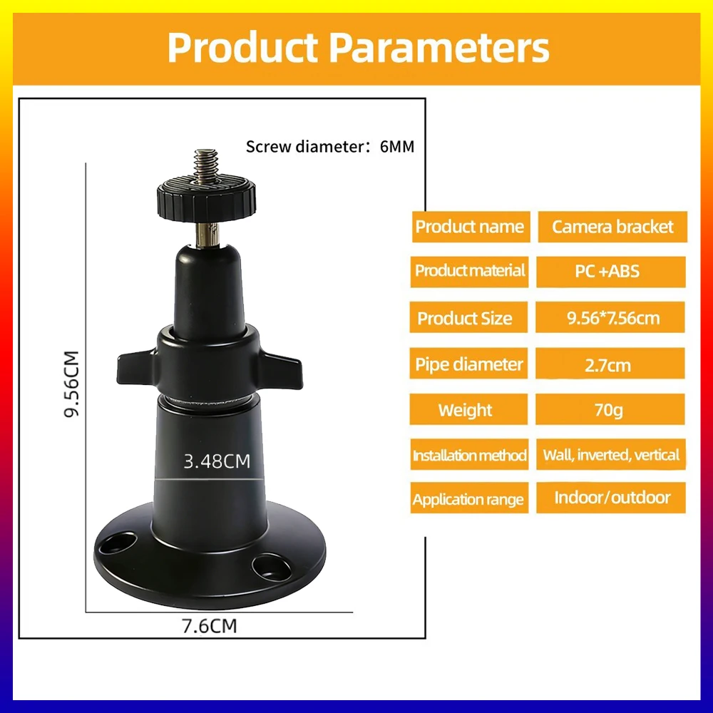 Adjustable Security Wall Mount Bracket for Arlo Ultra/Pro/Pro 2/Pro 3/Other CCTV Cameras Indoor/Outdoor Metal Bracket view 2