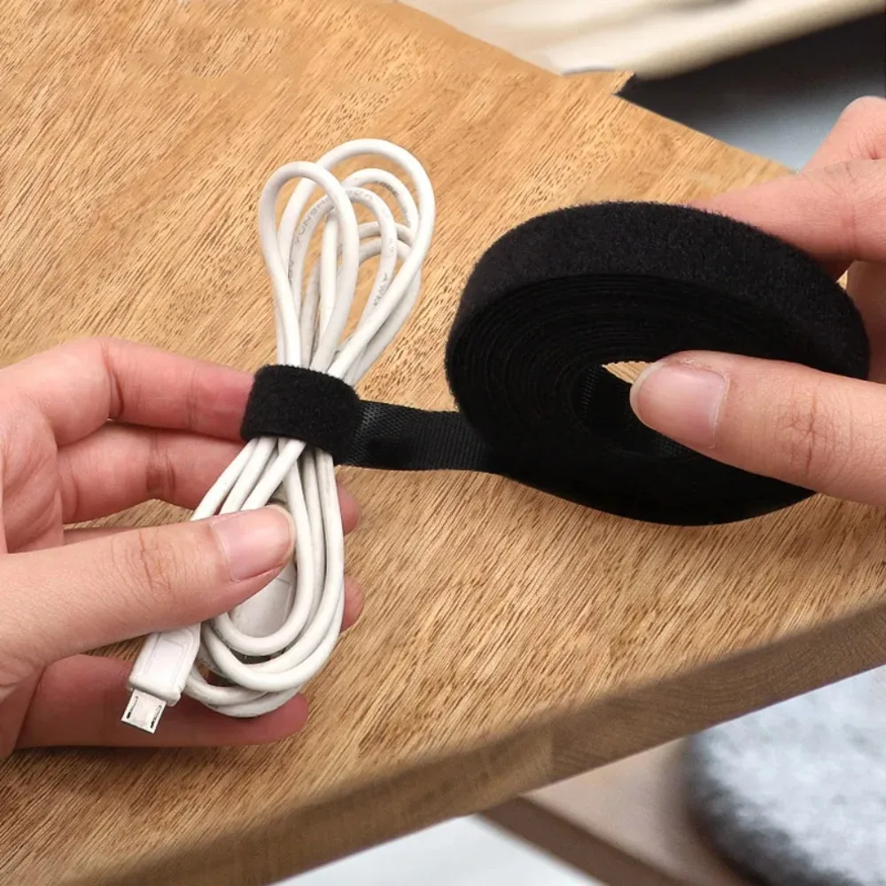 1/3/5M， Nylon cable organizing and storage zip ties wire fixing accessories headphone and mouse cable management Velcro zip ties
