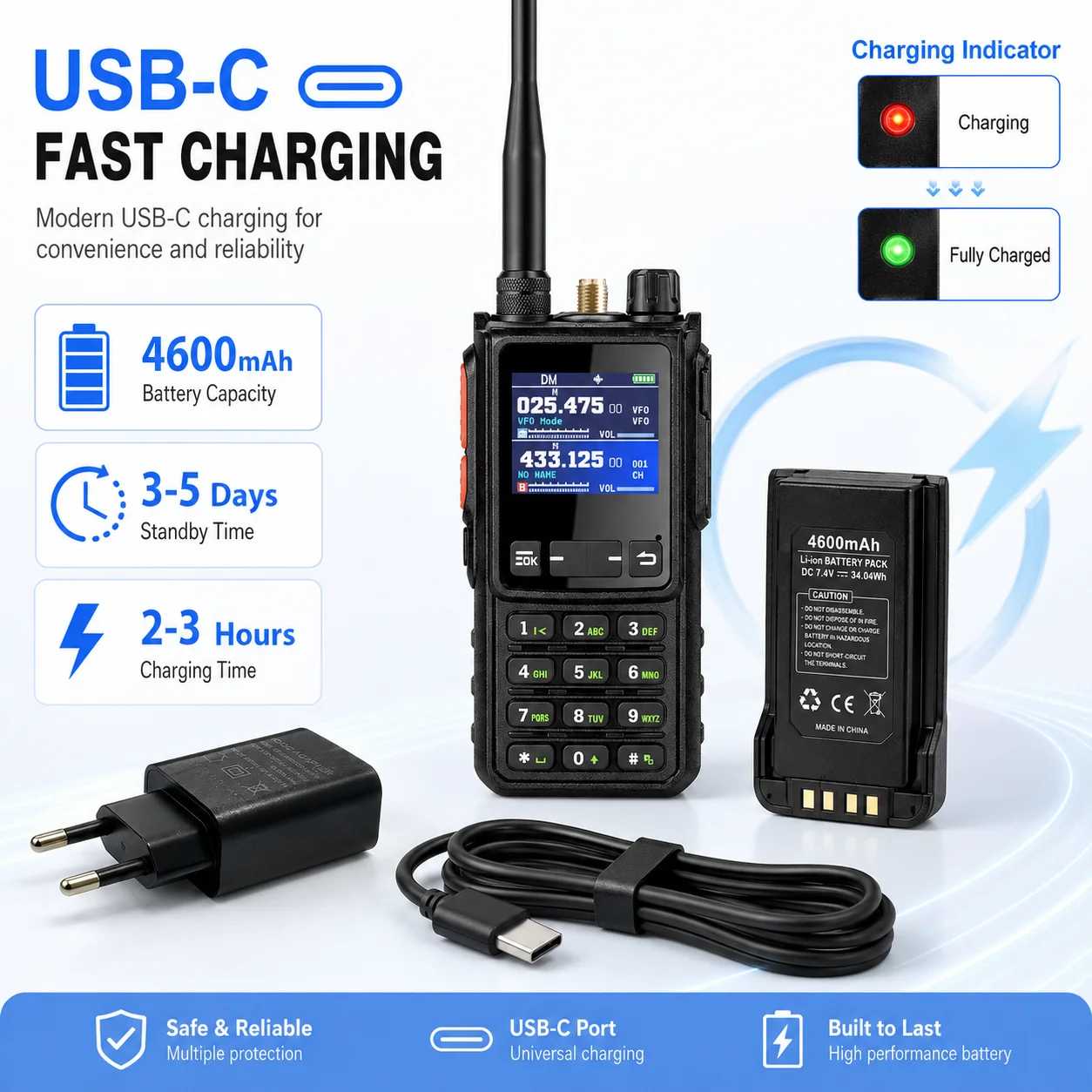 SHJ H28Y Pro Shortwave Radio | 136-520MHz Full TX/RX | 10W Power | CB/HF/SSB Multi-Band | BT/PC Frequency Writing | 960Ch W/ Av