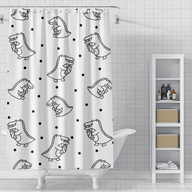 Home decoration shower curtains for bathroom waterproof curtain fabric Modern Nordic style Living Roomcute animal cartoon dogs