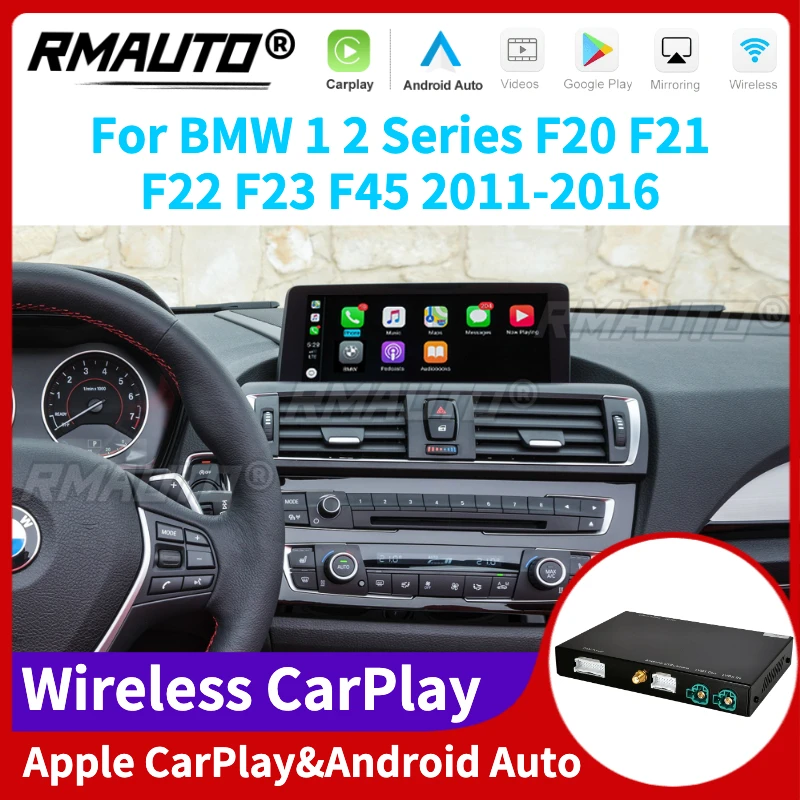 

Беспроводная система RMAUTO Apple CarPlay NBT CIC для BMW 1 2 серии F20 F21 F22 F23 F45 2011-2016, Android Mirror Link AirPlay