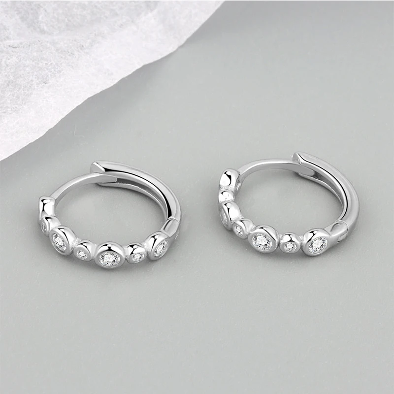 ANENJERY CZ Zirkon Kreis Creolen für Frauen Männer Punk Trendy Party Zubehör Mode Schmuck Geschenk – Detail 27