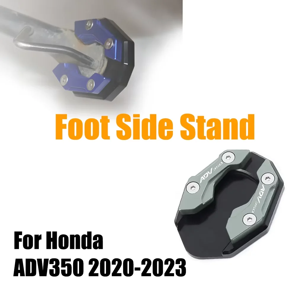 For Honda ADV350 ADV 350 2020 2021 2022 2023 CNC Motorcycle Accessories Kickstand Foot Enlarger Side Extension Pad Stand Support