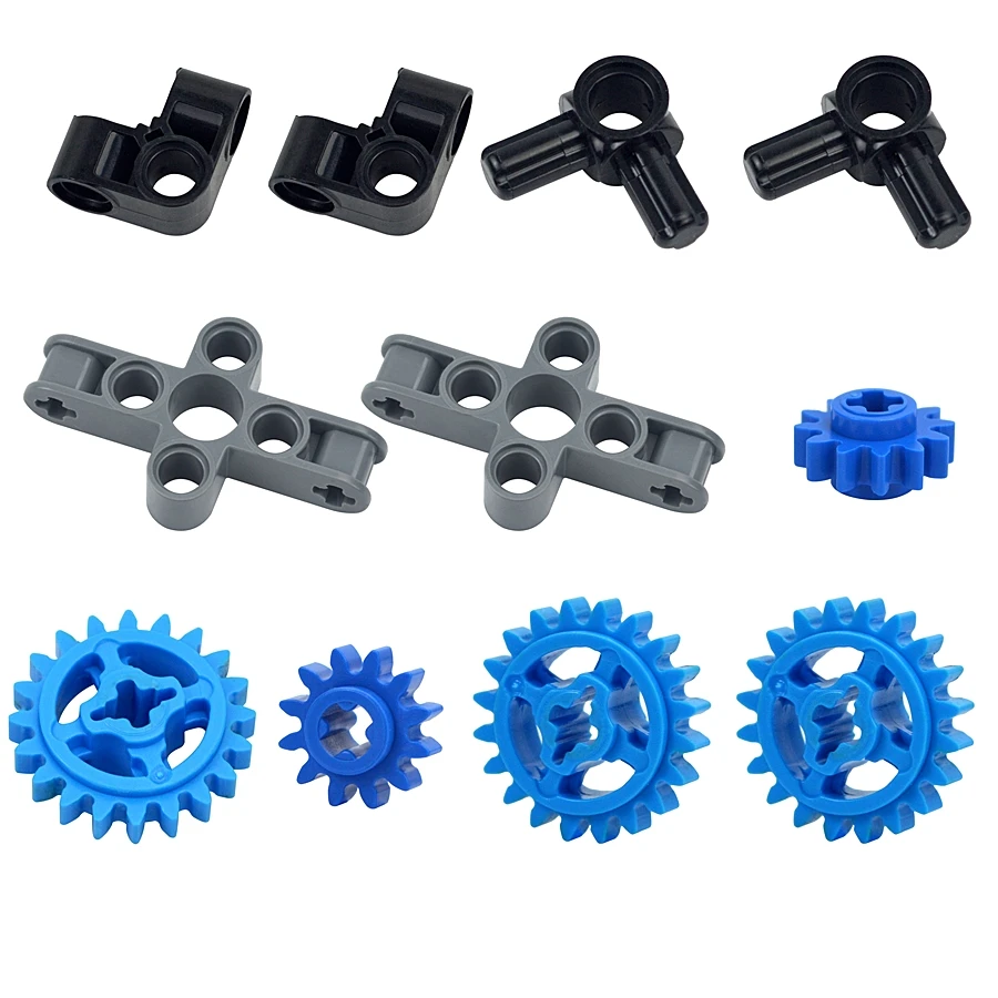 MOC-High-Tech Gear monta tijolos partículas Pin Connector, Hub com eixos Building Block, Kids DIY Brinquedos, 47896 10197 44809 69778