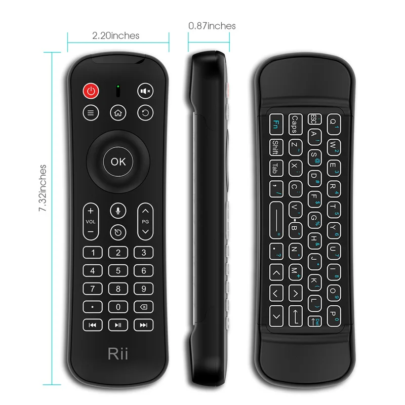 Rii Mini MX6 2.4G Mini Wireless Keyboard With Mouse Remote control Compatible For Windows Android TV Box Smart TV