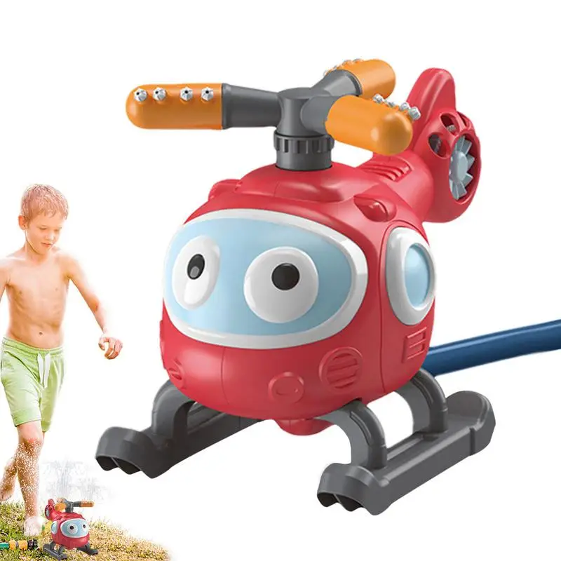 

Helicopter Sprinkler For Kids Backyard Water Toys 45 Degree Rotation Water Pressure Lift Sprinkler Rotating Sprinkler Toy Kids