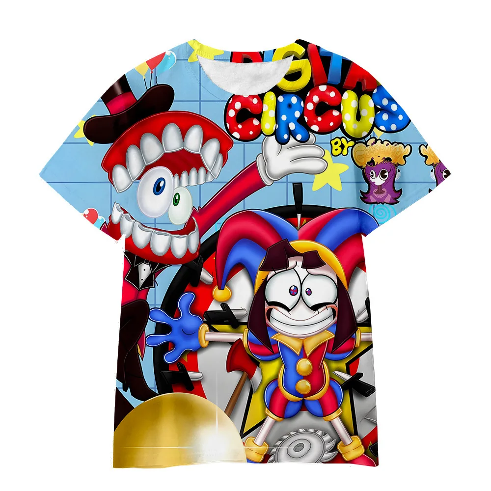 2026 The Amazing Digital Circus T-shirts Anime Amazing Digital Circus Cosplay Boy Tshirt for Men Short Sweatshirt FamilyMatching