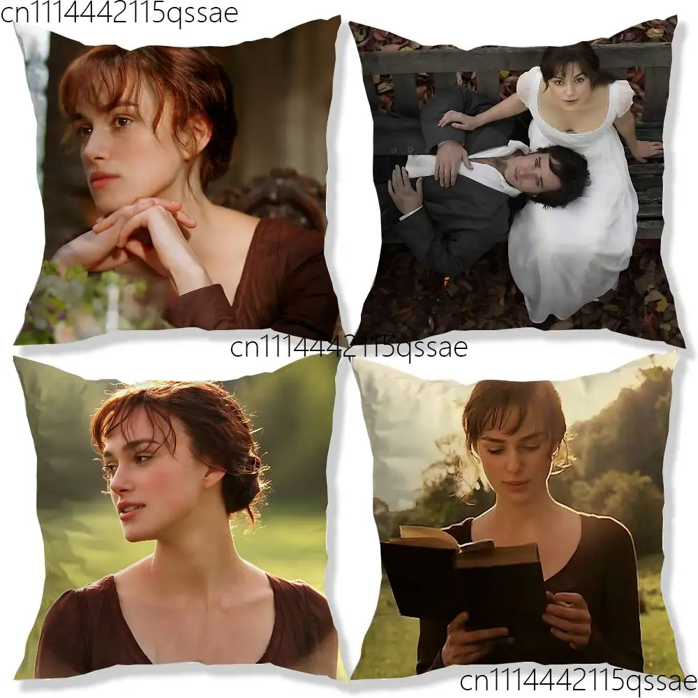 FOR Pride and Prejudice Pillow cases Organic Linen Pillow Case Double-Sided Print Cushion Cover for Sofa Home Decor Gift