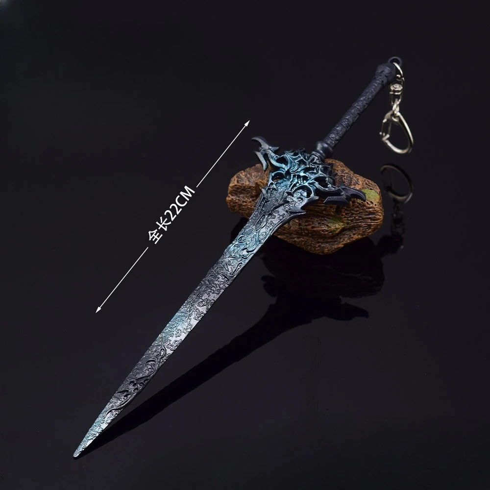ดาบแฟนตาซีอัลติเมท บลาด ดีไวน์ ขนาด 22 ซม. โมเดลอาวุธอนิเมะ ของเล่นพวงกุญแจดาบ ของสะสม งานโลหะ ของขวัญสำหรับเด็กผู้ชาย