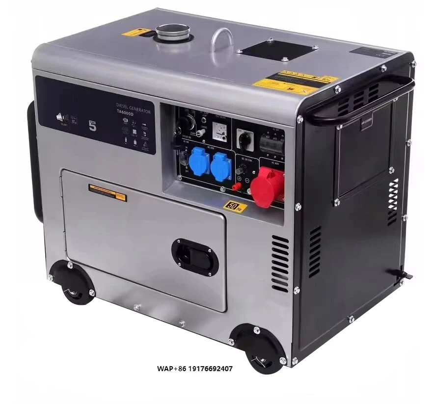 Portable Small AC 3 Phase Super Silent ’Diesel Generators With Strong Power 5 6 8 10KW 20KVA Generator for Home Use
