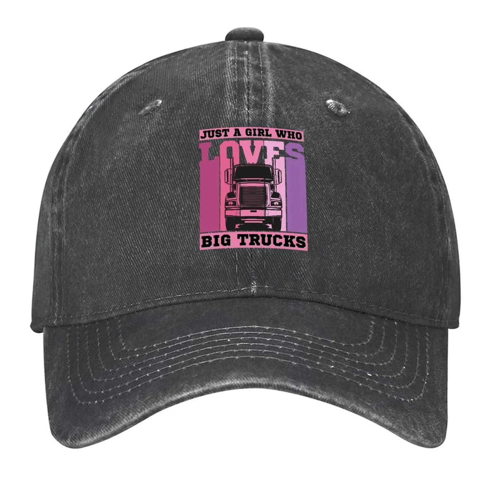 

Just A Girl Who Loves Big Trucks, Truck Driver, Fun Gift For Big Truck Lover Baseball Cap
