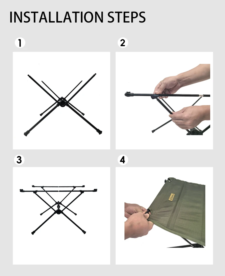 Tarka-Klapptisch für Camping, Oxford-Stofftisch, leichter und faltbarer Stofftisch, Outdoor-Ausrüstung zum Angeln und Picknicken – Detail 9