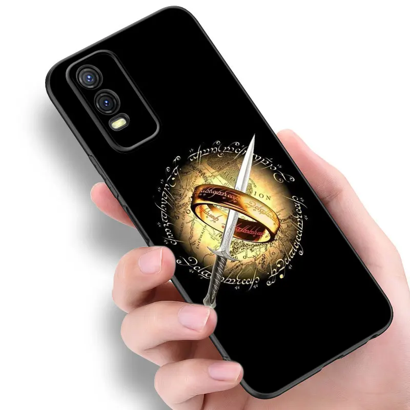 The L-Lord of the R-Rings Black Silicone Phone Case For Vivo V27 V29 e V30 X80 X90 Pro Y17 Y21 Y22 Y33 S Y16 Y20 Y27 Y35 Y36 Y55