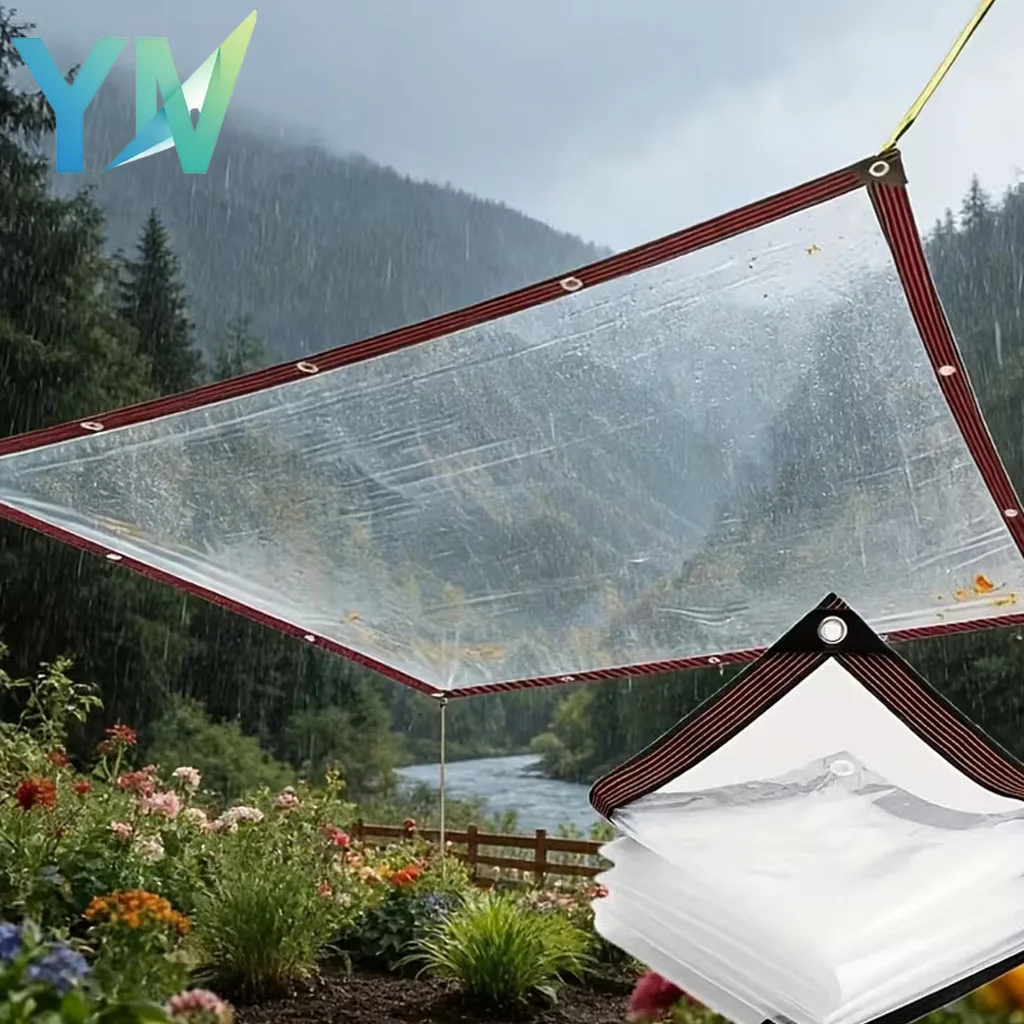 2x4m/2m 3X4M Waterproof Clear Tarp Reinforced Edge Thick Film Rain Cover for Flower Insulation Windproof Frost Protection