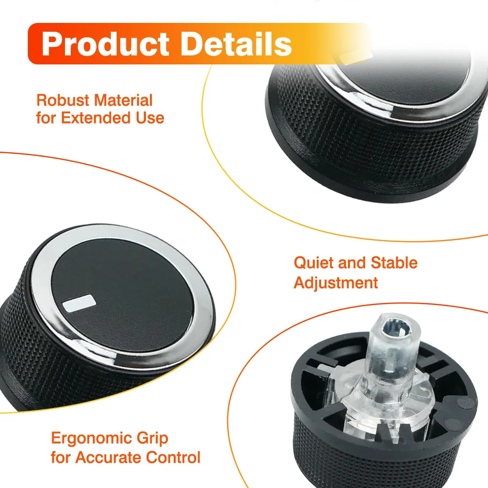 3 قطعة مقبض التحكم في سخان التيار المتردد لوحة مقبض زر التحكم في المناخ لسيارة شيفروليه إكسبريس جي إم سي سافانا 2500 3500 2008-2021 84793085 #4