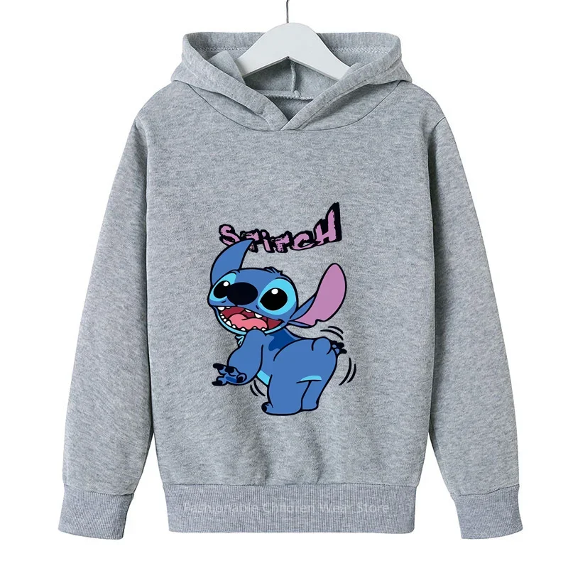 

Casual Korean Hoodie for Kids 2024: Stitch Cartoon Charm, Boys & Girls' Outdoor Warmth & Style