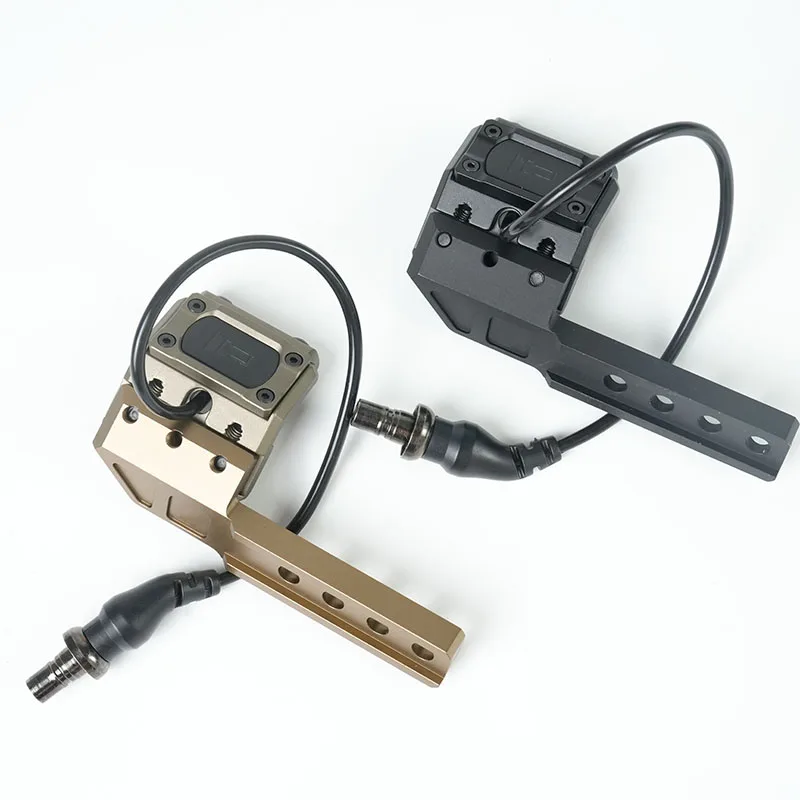 

Тактический штепсельный переключатель SF M300 M600, переключатель давления фонарика, удлиненный боковой кронштейн, алюминий 45 ° Набор креплений для направляющей 20 мм.