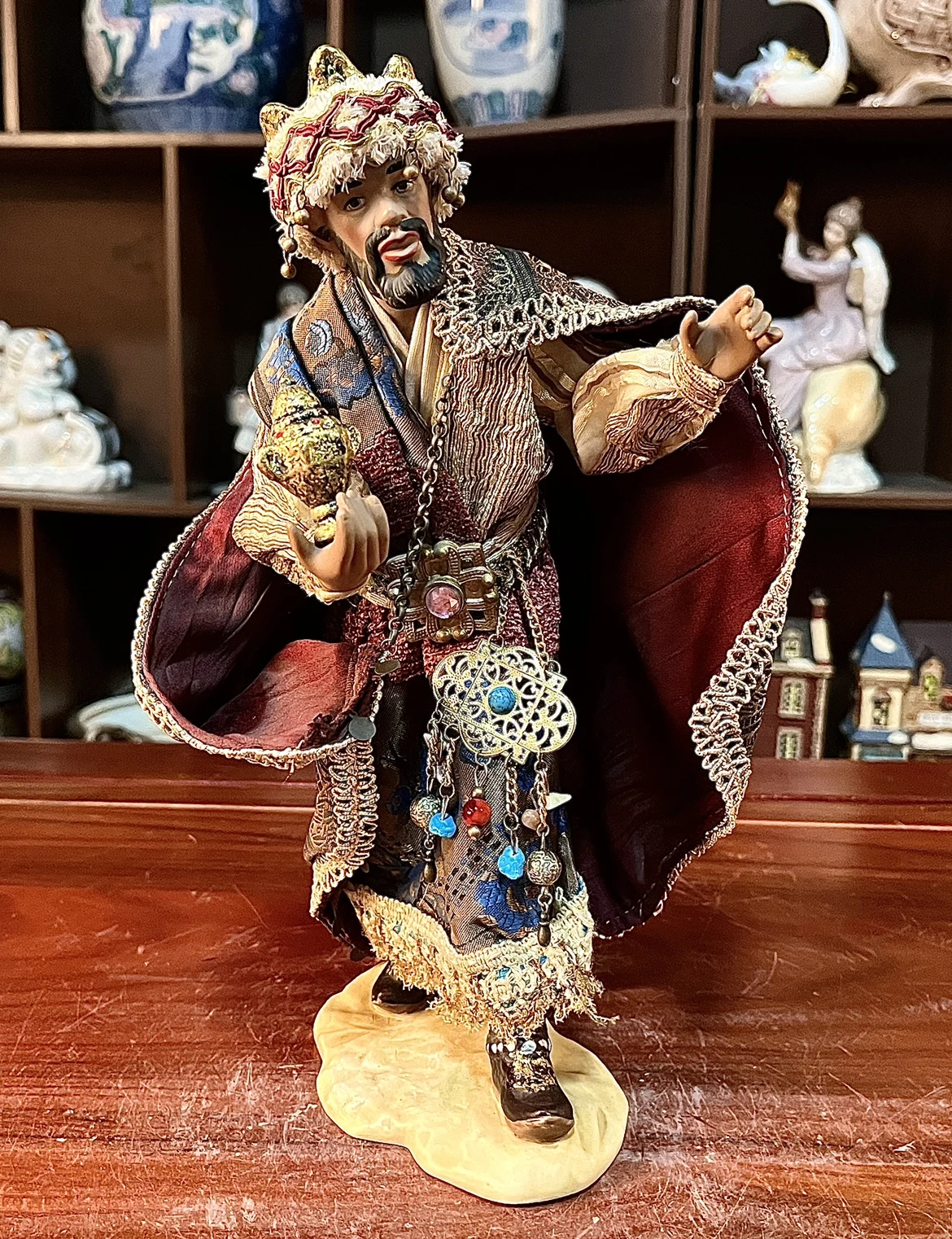 Ceramic Crafts Owell Porcelain Western Figure Sculpture Eastern Sage Figurine Jesus Nativity Pilgrim Catholic Figure Home Decor