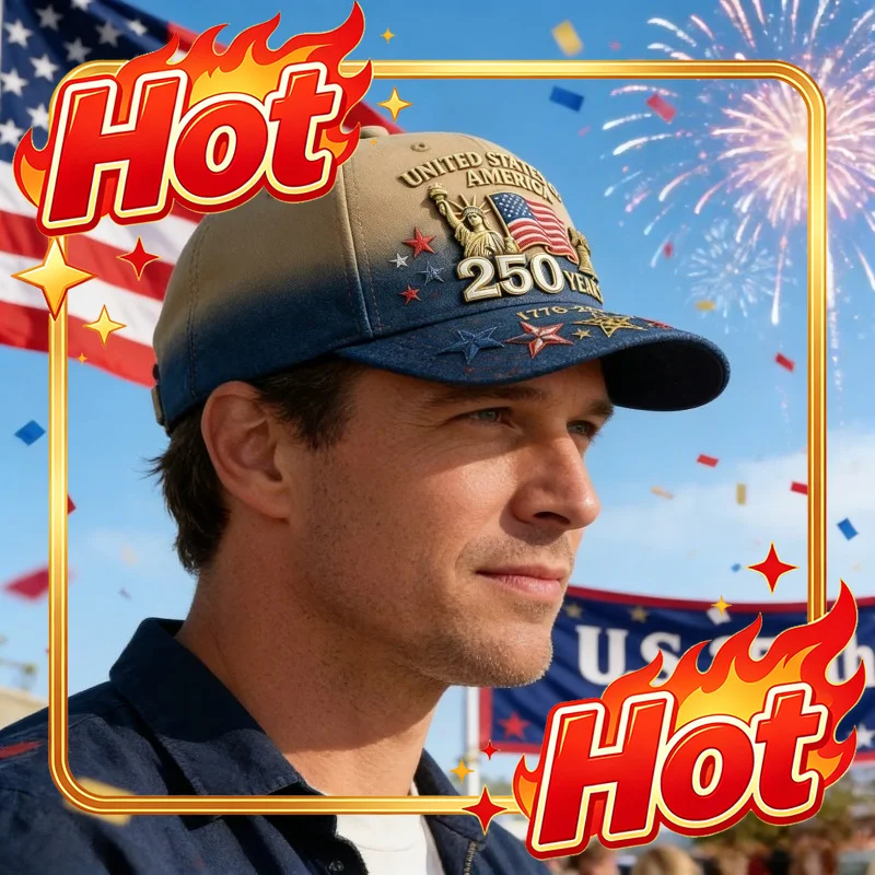Custom Hat A 250Th Anniversary 3D Digital Printed Baseball Cap Featuring A Full Patriotic Design With The Statue Of Liberty, Bel