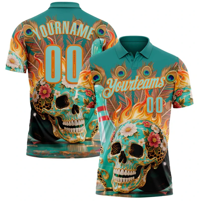 Cool 3D Funny Personalized Bowling Custom Darts Polo Shirt For Women Bowling Team Jerseys Outfits Gifts For Bowling Lovers Tops